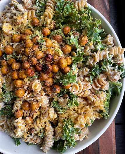 Vegan and Gluten Free Caesar Pasta Salad