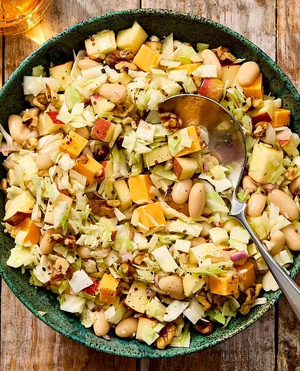 Apple-Cabbage Chopped Salad with White Beans & Cheddar