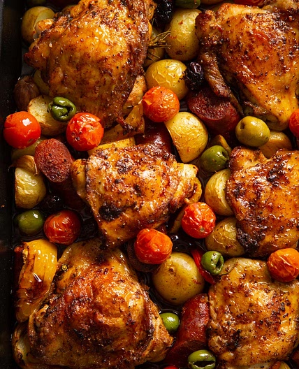 Spanish Chicken Tray Bake