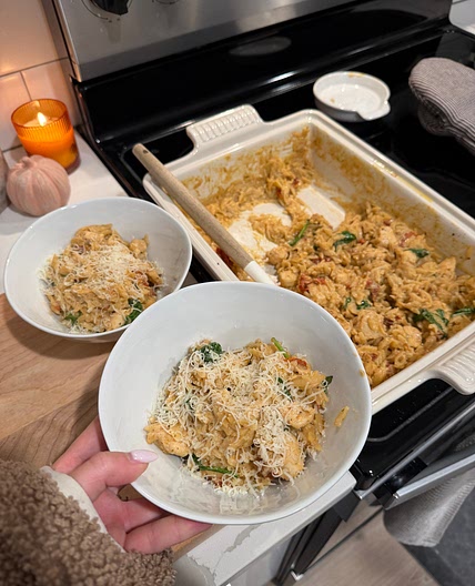 Boursin Chicken & Orzo Bake