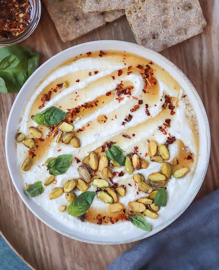 Hot Honey Cottage Cheese Dip