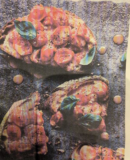 Tomato and Horseradish toasts