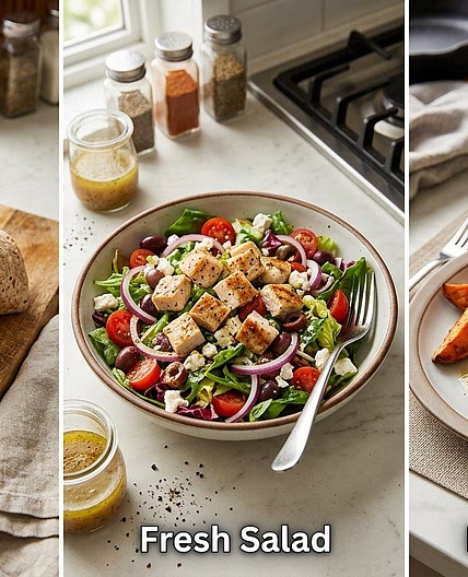 BBQ Chicken Breast and Sweet Potato Bowls