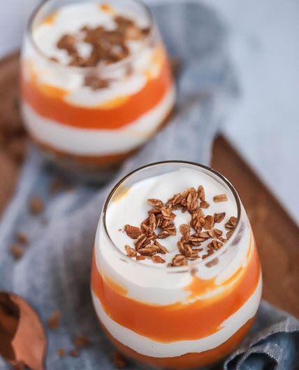 Greek Yogurt Pumpkin Swirl