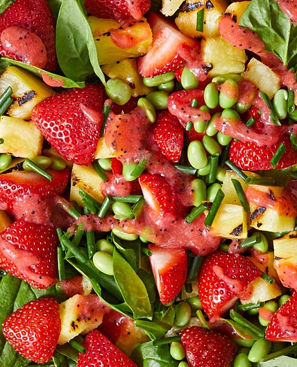 Spinach, Pineapple, and Strawberry Salad