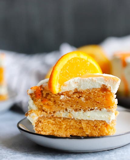 Low Carb Orange Creamsicle Cake