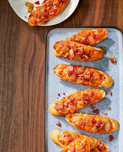 Smoked Pimiento Cheese Crostini