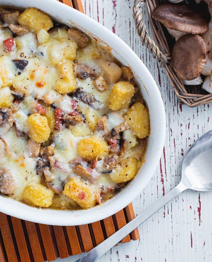 Gnocchi gratinati ai funghi