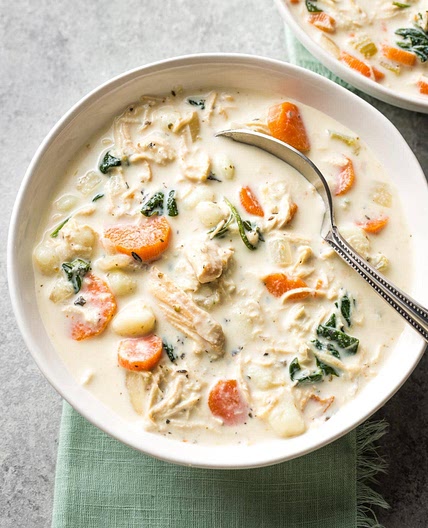 Creamy Crockpot Chicken Gnocchi Soup