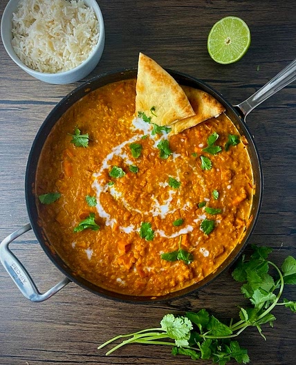 The Best Red Lentil Sweet Potato Curry