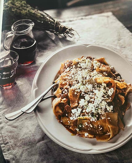 Pappardelle med nöt- och fläskragù