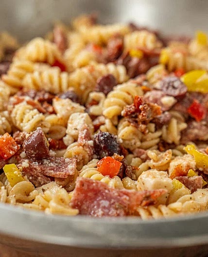 Italian Deli Pasta Salad with Homemade Dressing