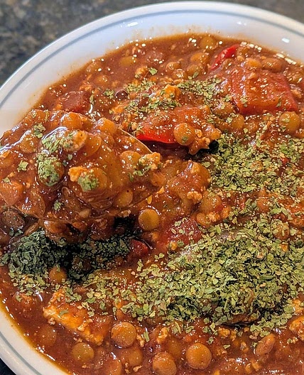Lentil Tofu Chili