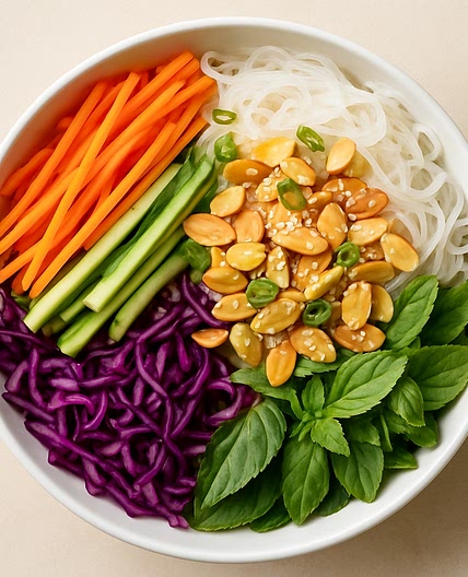 Herb & Almond Spring Roll Bowl