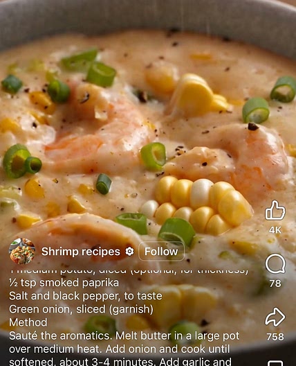Creamy Shrimp and Corn Chowder