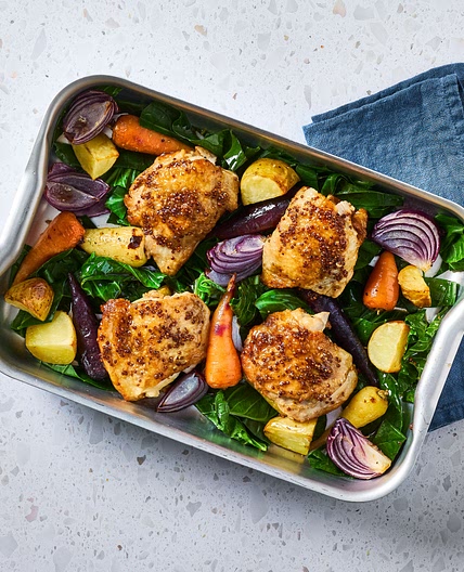 One Tray Honey Mustard Chicken Bake