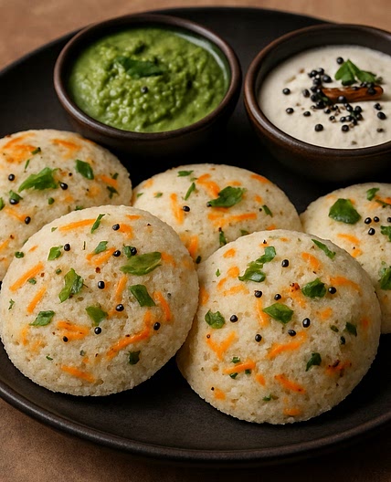 Carrot Suji Idli