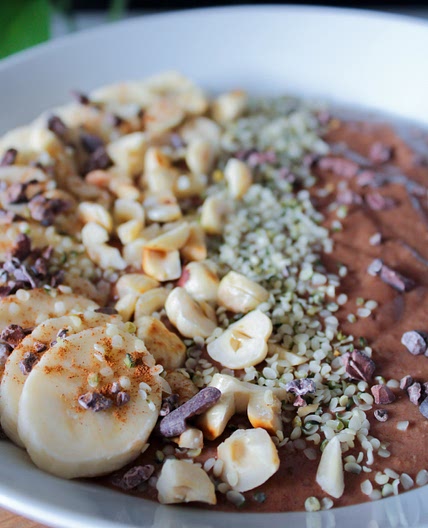 Chocolate Hazelnut Protein Smoothie Bowl (Dairy-Free)