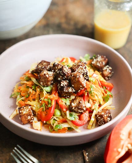 Crunchy Sesame Tofu Salad