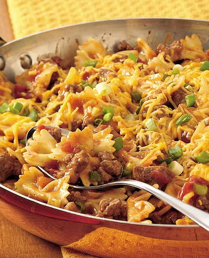 Easy Cheesy Beef and Bow Ties