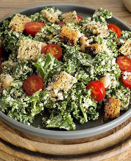 Vegan Kale Caesar Salad