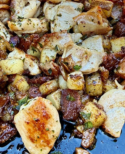 Blackstone Chicken Bacon Ranch Potatoes
