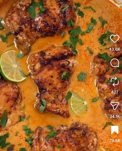 Lime coconut braised chicken