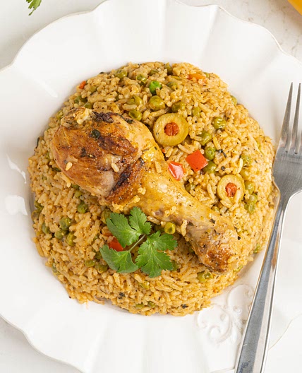 Authentic Puerto Rican Arroz Con Pollo