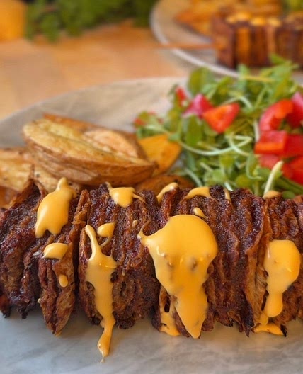 Sticky beef tortilla kebabs