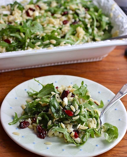 Orzo arugula salad
