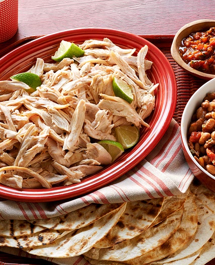 Beer Can Chicken with Cowboy Beans and Tortillas