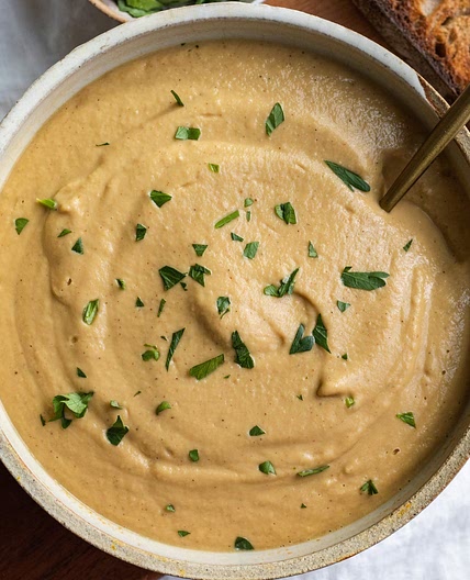 Vegan Cauliflower and Tahini Soup