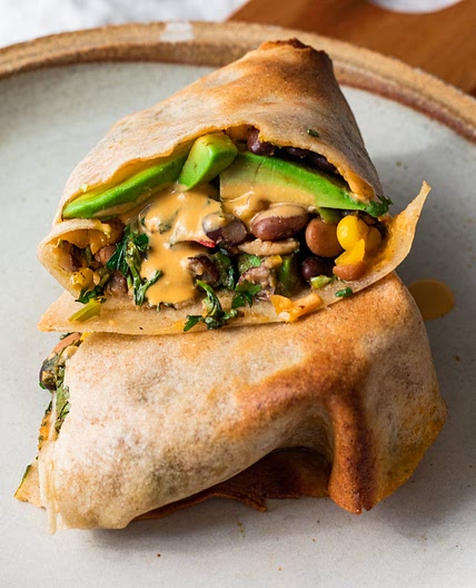 vegan cowboy caviar burrito