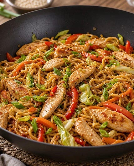 Saucy Chicken Chow Mein