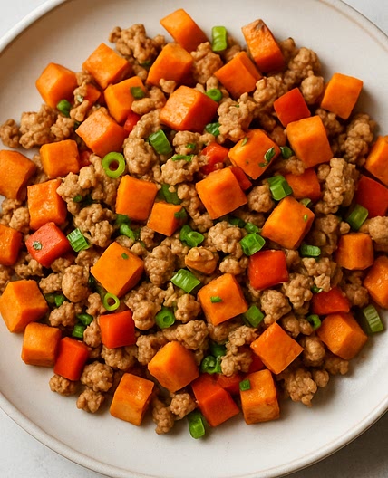 Sweet Potato & Turkey Hash (Low cal)