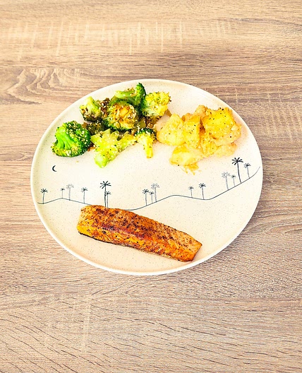 Filet de saumon & brocoli sauté