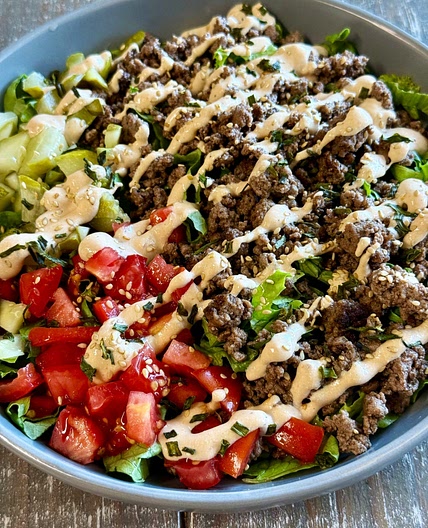 Healthy Protein Packed Burger Bowls