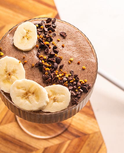 Blended Banana Chia Pudding (high protein)