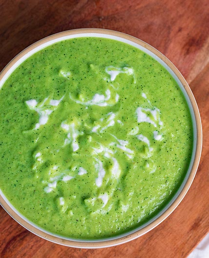Sheet Pan Creamy Zucchini Parsley Soup (vegan)