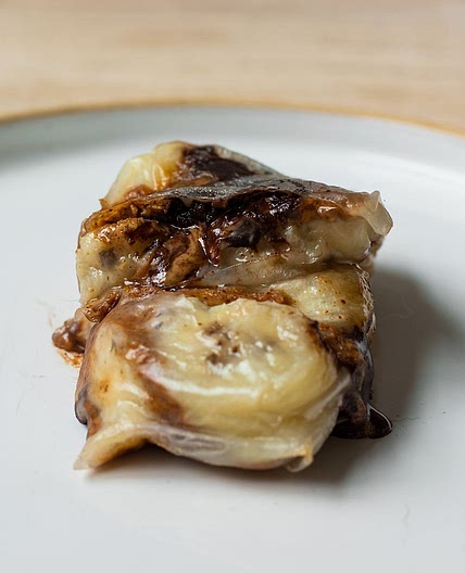 Air Fried Banana Dessert Spring Roll with Chocolate