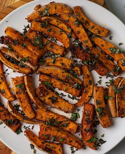 Garlic Parmesan Butternut Squash Fries