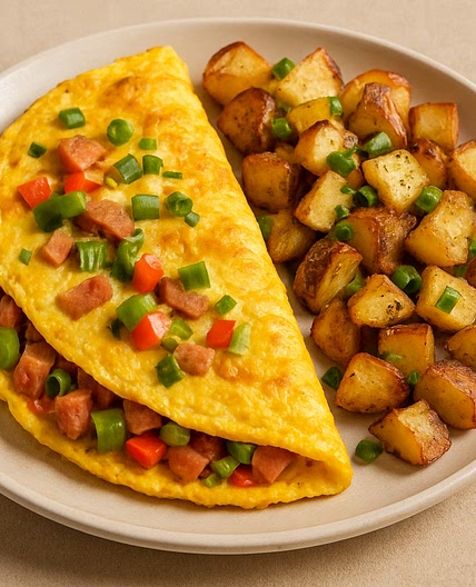 Emerilized Western Omelet with Home Fries