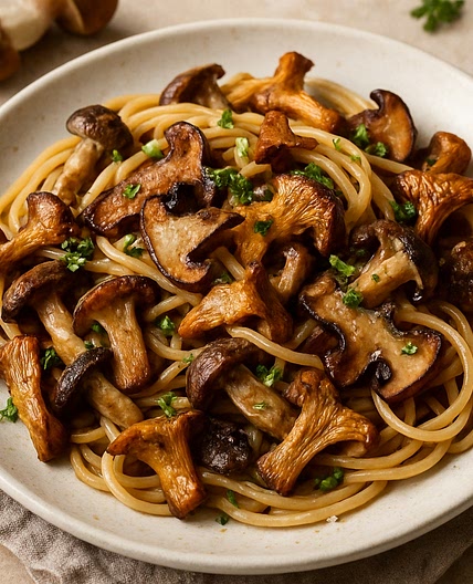 Spaghetti with Wild Mushrooms