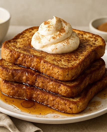 Cinnamon EggNog French Toast