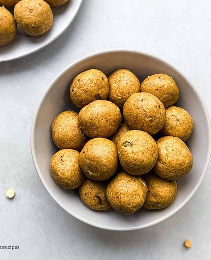 Roasted Black Chickpea Balls - Chana Laddu