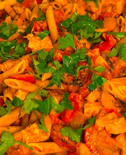 Cajun Chicken & Sausage Boursin Pasta