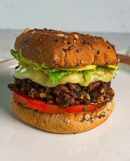 Lentil Mushroom Veggie Burgers