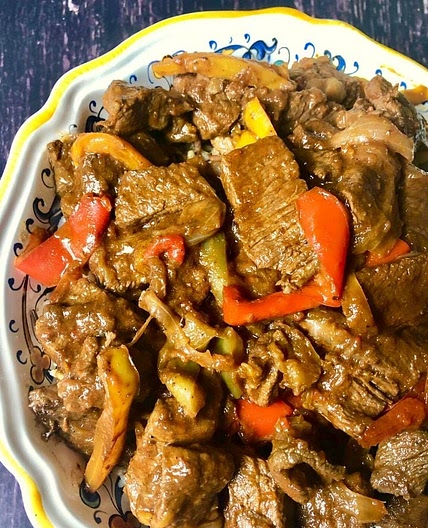 Instant Pot Venison Steak with Onions & Peppers
