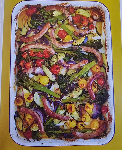 Summer Sausage Traybake with Long-Stem Broccoli & Cherry Tomatoes