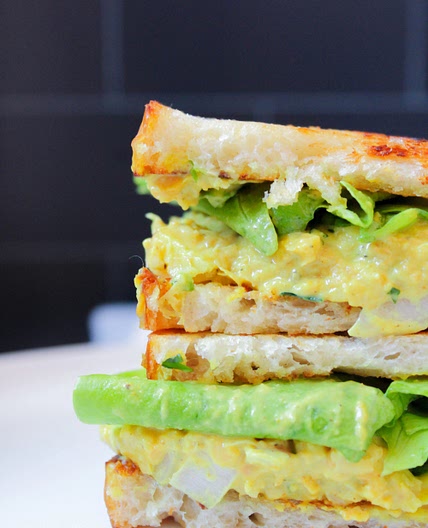 Curry Chickpea Salad Sandwiches